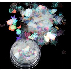 Paiete pentru decor unghii TS06 Transparente cu Reflexii - Mixt